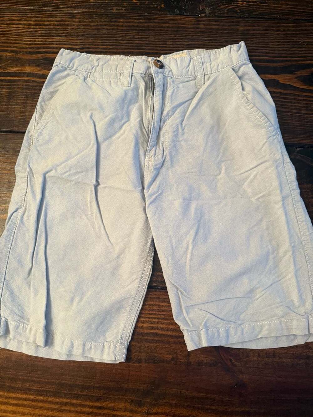 PD&C Boys Light Blue Cotton Chino Shorts Size 14 Style PM7QA